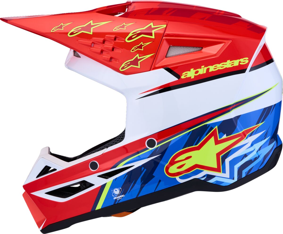 ALPINESTARS(MX) HELMET YTH SM3 FALCON RD/WH/BL 8301227-3206-YL