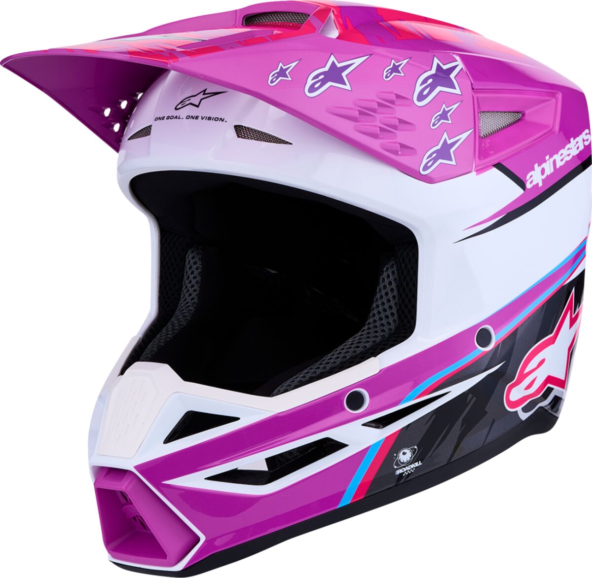 ALPINESTARS(MX) HELMET YTH SM3 FALCON PU/WH/PK 8301227-3222-YS