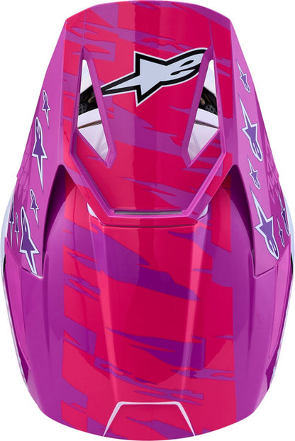 ALPINESTARS(MX) HELMET YTH SM3 FALCON PU/WH/PK 8301227-3222-YM