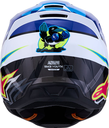ALPINESTARS(MX) HELMET YTH SM3 FALCON BL/BK/PK 8301227-7347-YL