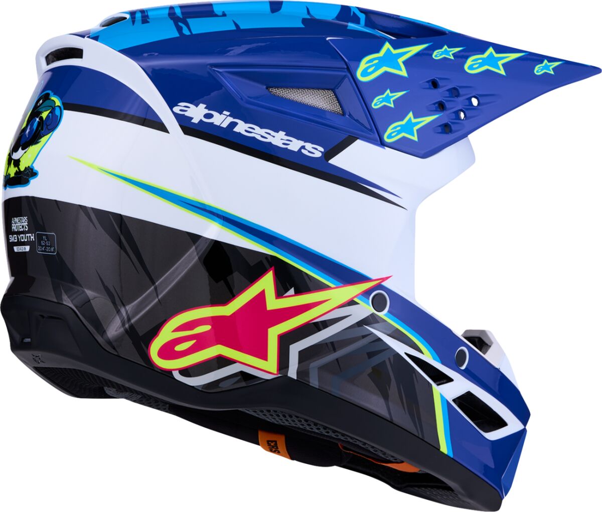 ALPINESTARS(MX) HELMET YTH SM3 FALCON BL/BK/PK 8301227-7347-YL