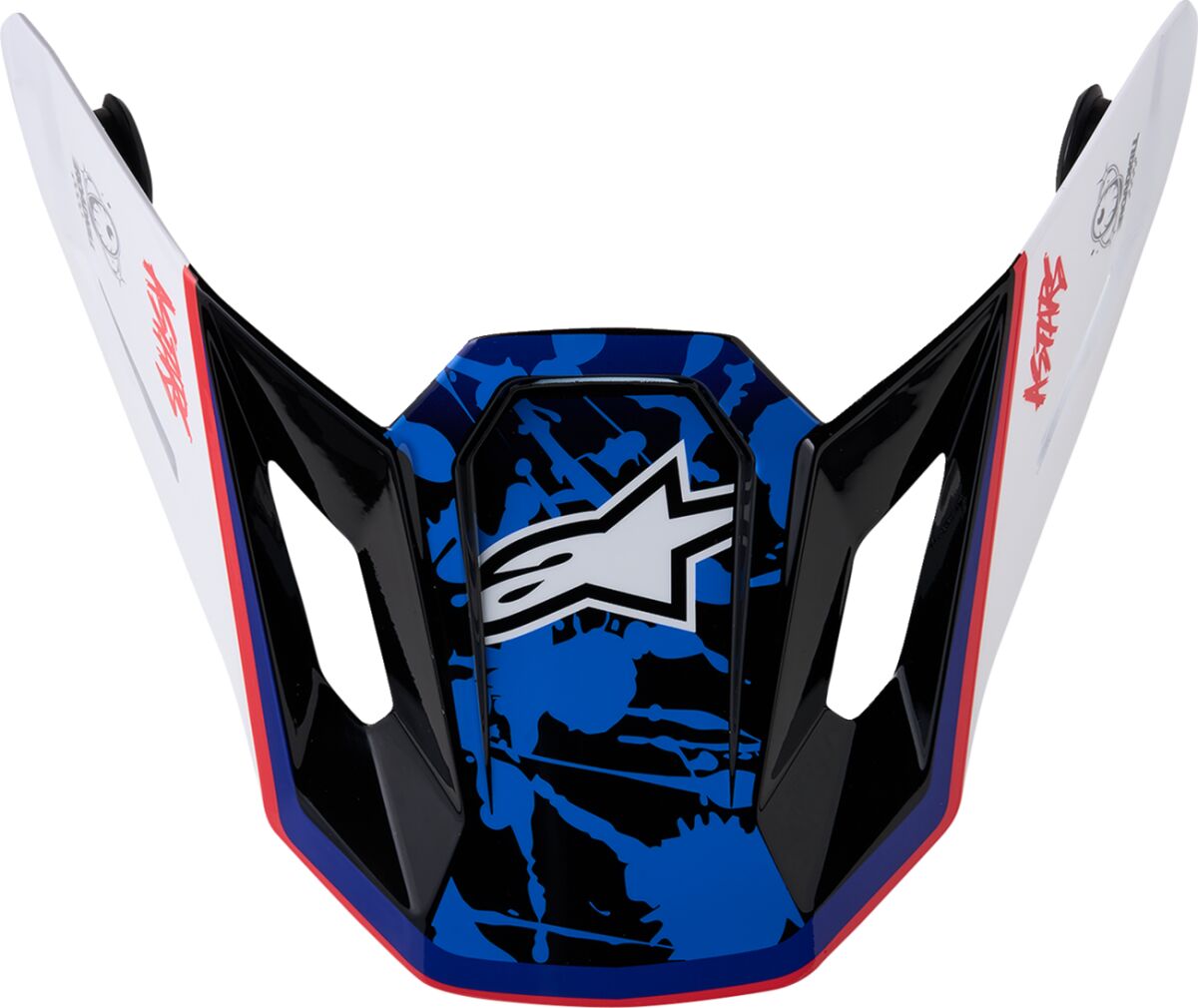 ALPINESTARS(MX) VISOR S-M7 BLASTER WH/BU/RD 8980127-2217
