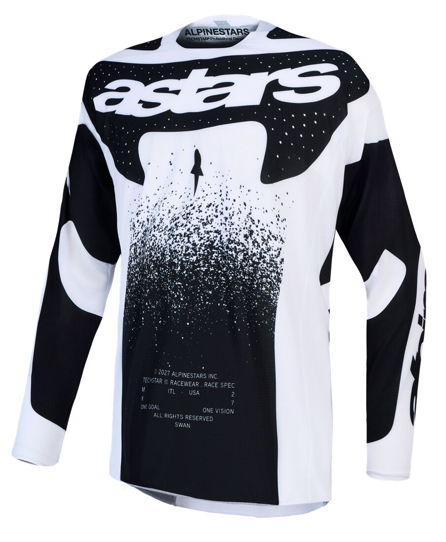 ALPINESTARS(MX) JERSEY TECHSTAR SWAN WHITE/BLA 3760527-21-2X