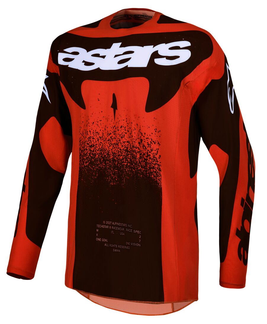 ALPINESTARS(MX) JERSEY TECHSTAR SWAN RED/BK/WH 3760527-3215-2X