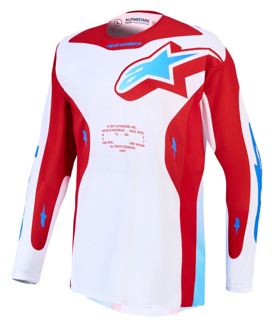 ALPINESTARS(MX) JERSEY RACER HUNT WHT/RED/BLU 3760727-2083-M