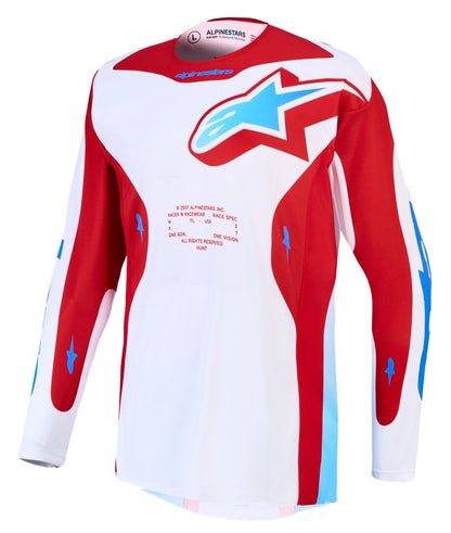 ALPINESTARS(MX) JERSEY RACER HUNT WHT/RED/BLU 3760727-2083-M