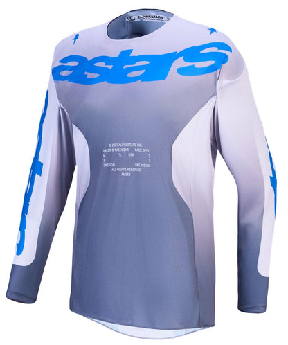 ALPINESTARS(MX) JERSEY RACER AMBER GRY/LIL/BLU 3760827-9351-S