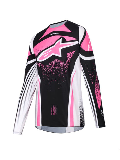 ALPINESTARS(MX) JERSEY 4W TECHSTAR NOMUR BLK/WH/FUCHSIA XL 3780926-1239-XL