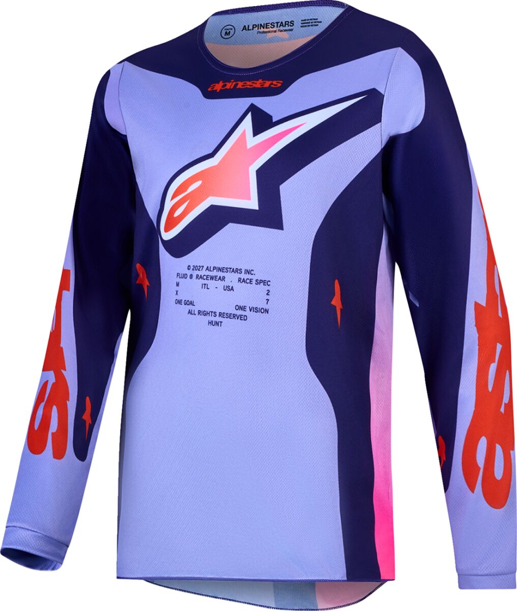 ALPINESTARS(MX) JERSEY YTH FLUID HUNT PUR/PNK 3770727-3196-L