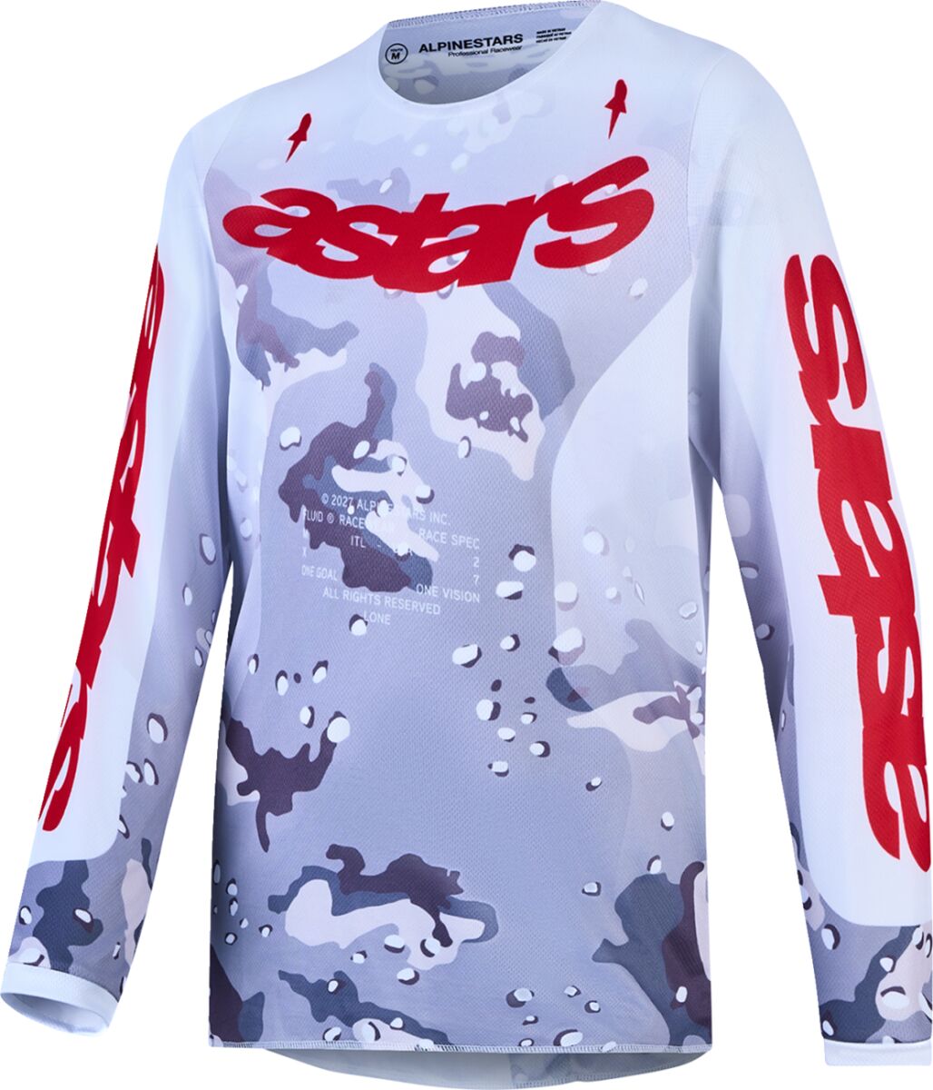 ALPINESTARS(MX) JERSEY YTH FLUID LONE CAM/WHT/ 3770927-9346-XL