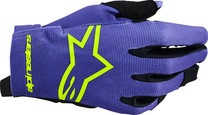 ALPINESTARS(MX) GLOVES MX YTH RADAR PRP/YLW FLUO S 3541824-3175-S