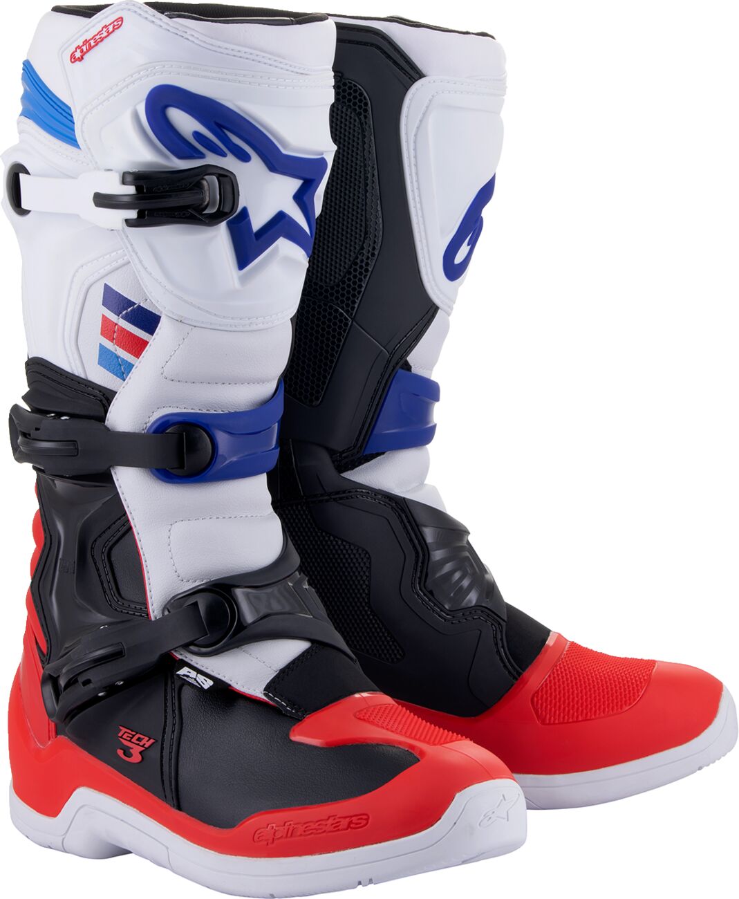 ALPINESTARS(MX) BOOT TECH3 WT/RD/BL 12 2013018-2307-12