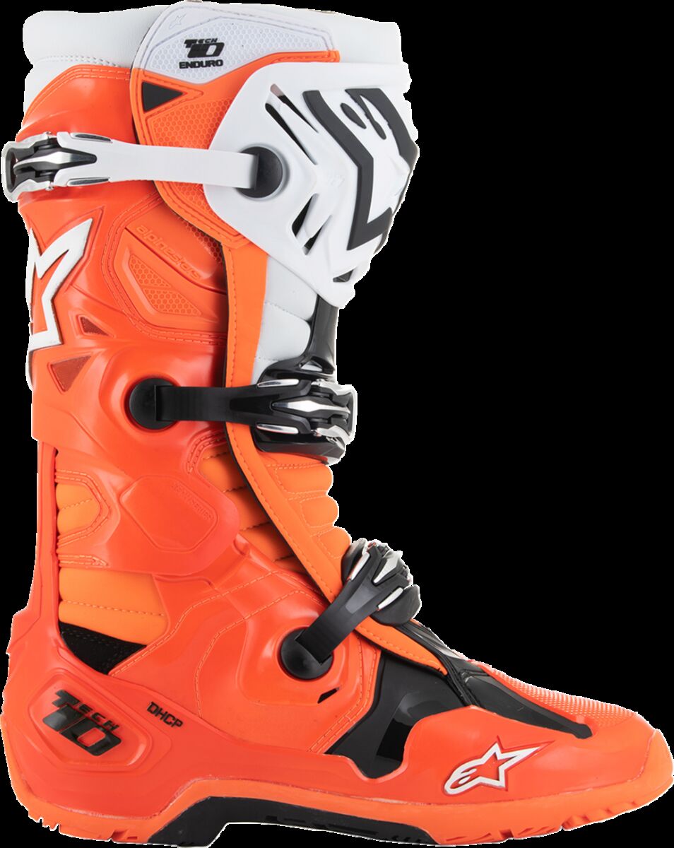 ALPINESTARS(MX) BOOT TECH 10 ENDURO ORANGE FLUO/BLACK/WHITE 8 2010025-4512-8