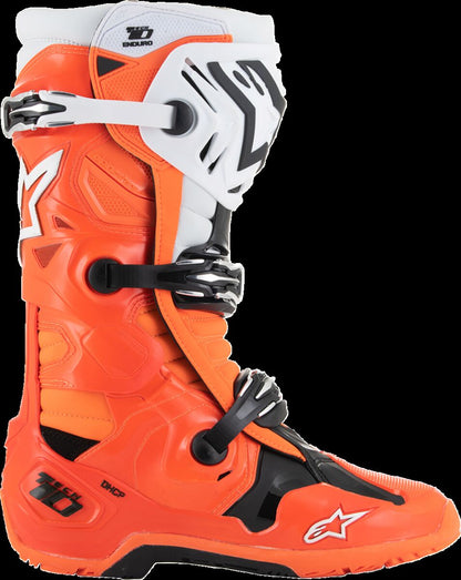 ALPINESTARS(MX) BOOT TECH 10 ENDURO ORANGE FLUO/BLACK/WHITE 8 2010025-4512-8