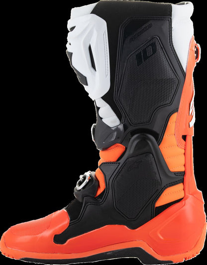ALPINESTARS(MX) BOOT TECH 10 ENDURO ORANGE FLUO/BLACK/WHITE 8 2010025-4512-8