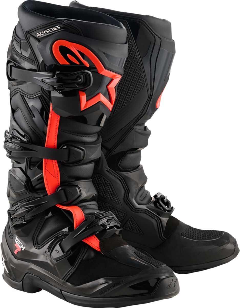 ALPINESTARS(MX) BOOT TECH 7 BLACK/RED FLUO 11 2012025-1030-11