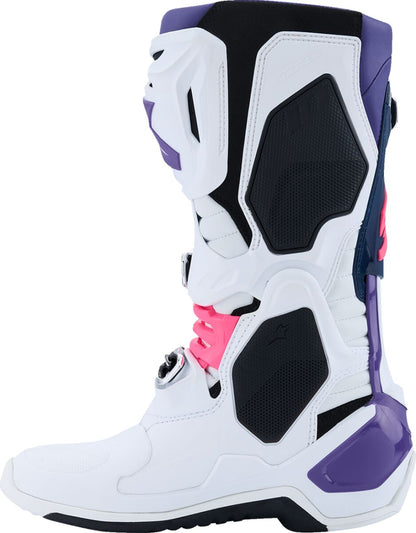 ALPINESTARS(MX) BOOT TECH 10 WHT/VLT/NVY/PNK FLUO 7 2010020-2780-7