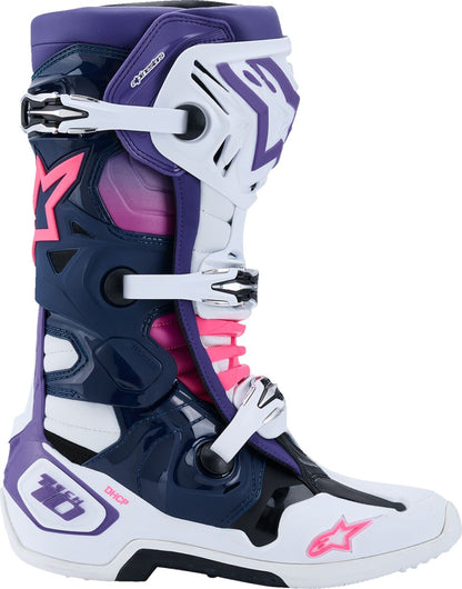 ALPINESTARS(MX) BOOT TECH 10 WHT/VLT/NVY/PNK FLUO 13 2010020-2780-13