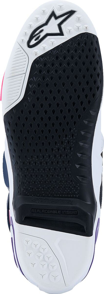 ALPINESTARS(MX) BOOT TECH 10 WHT/VLT/NVY/PNK FLUO 14 2010020-2780-14