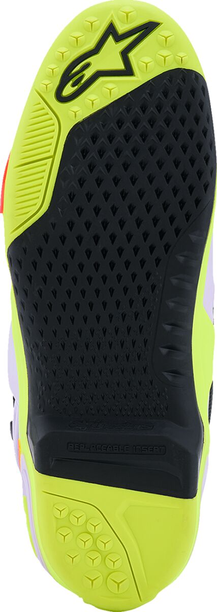 ALPINESTARS(MX) BOOT TECH 10 S-VENTED PRP/YL FL/DIVA PNK 8 2010520-3150-8