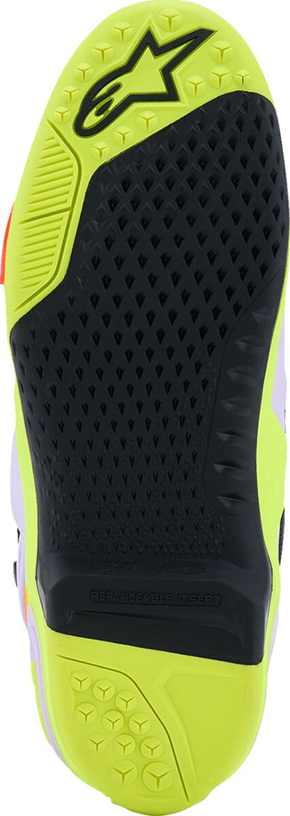 ALPINESTARS(MX) BOOT TECH 10 S-VENTED PRP/YL FL/DIVA PNK 10 2010520-3150-10
