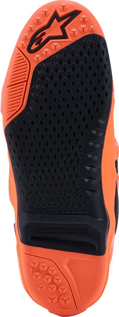 ALPINESTARS(MX) BOOT TECH 10 S-VENTED ORG FL/BLK/WHT 7 2010520-4512-7