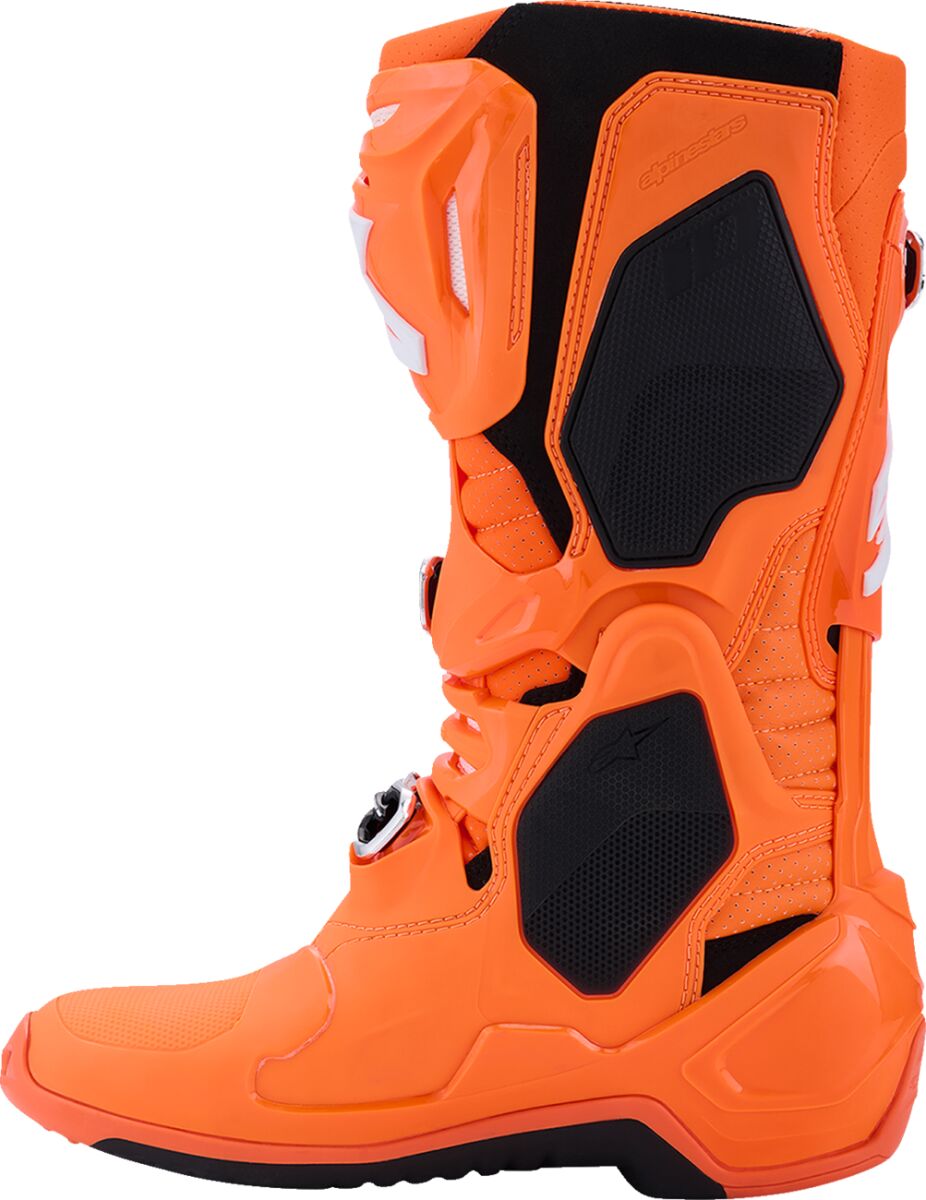 ALPINESTARS(MX) BOOT TECH 10 S-VENTED ORG FL/BLK/WHT 9 2010520-4512-9
