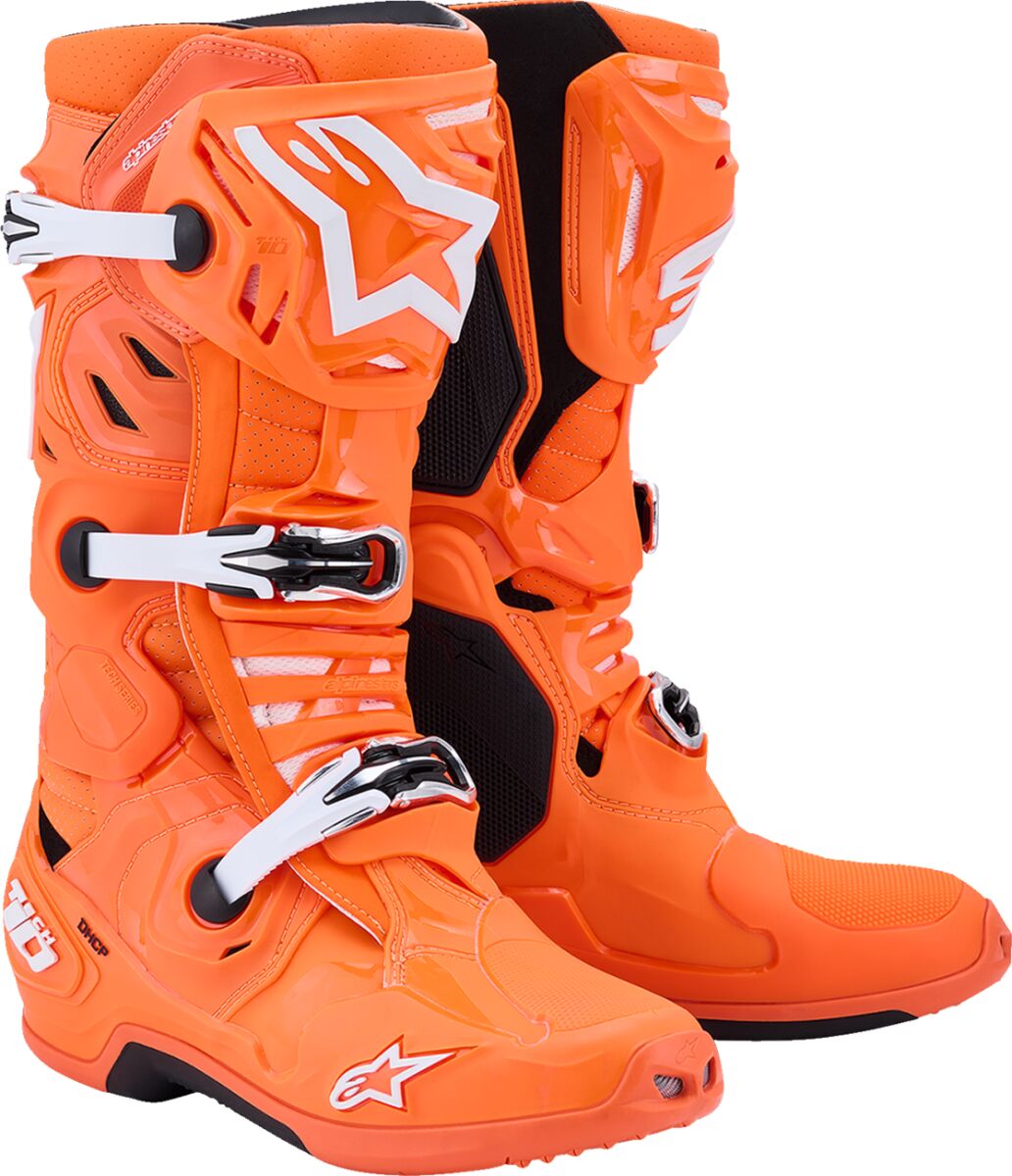 ALPINESTARS(MX) BOOT TECH 10 S-VENTED ORG FL/BLK/WHT 14 2010520-4512-14