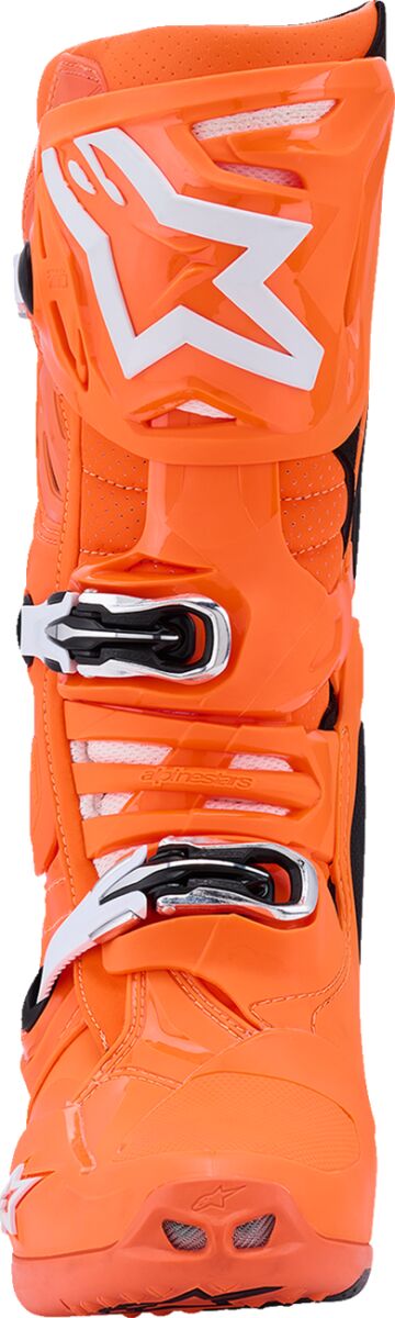 ALPINESTARS(MX) BOOT TECH 10 S-VENTED ORG FL/BLK/WHT 14 2010520-4512-14
