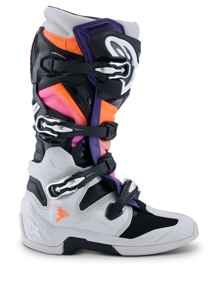 ALPINESTARS(MX) BOOT TECH 7 BLK/LT GY/ORG FL/MAG 16 2012025-1594-16