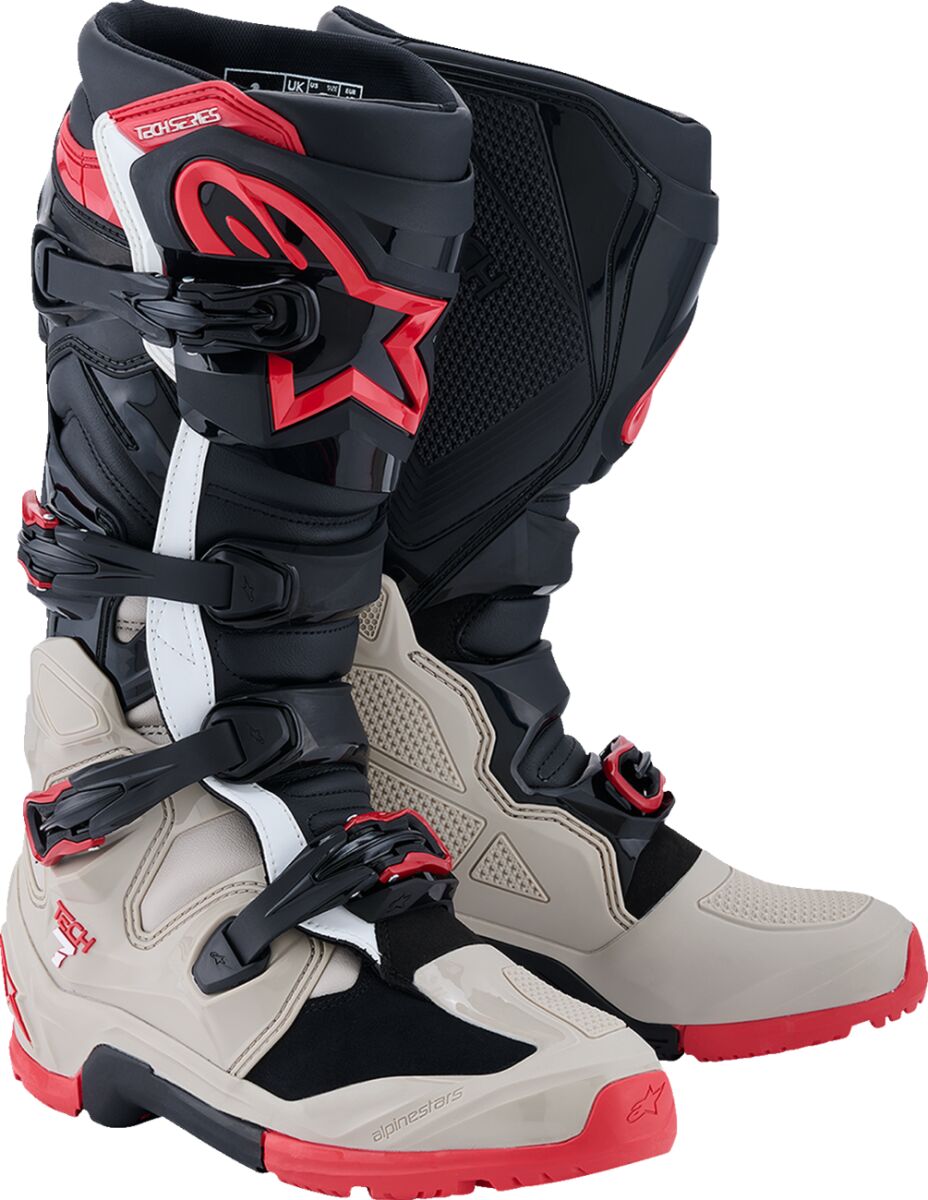 ALPINESTARS(MX) BOOT TECH 7 ENDURO BLK/LT GRAY/BRT RD 12 2010426-1903-12