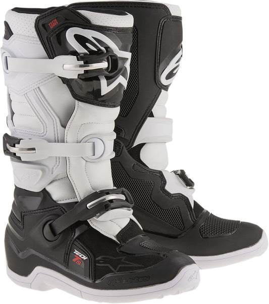 ALPINESTARS(MX) YOUTH TECH 7S OFFROAD BOOTS BLACK/WHITE 7 2015017-12-7
