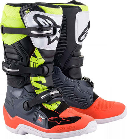 ALPINESTARS(MX) BOOT TECH 7S GY/RD/YL 4 2015017-9058-4