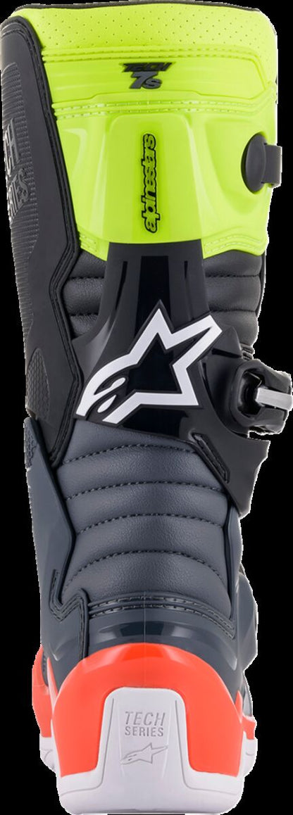 ALPINESTARS(MX) BOOT TECH 7S GY/RD/YL 5 2015017-9058-5