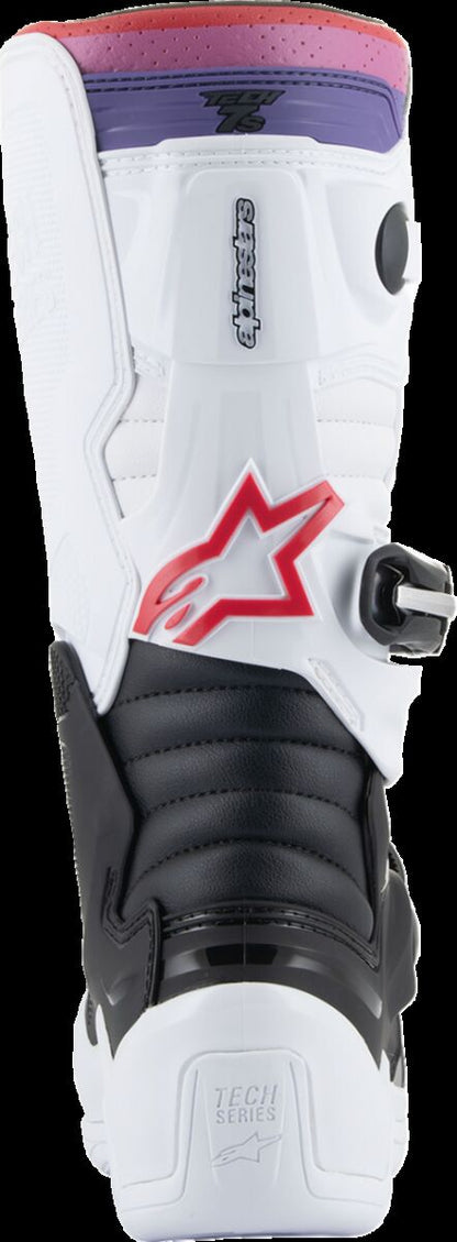 ALPINESTARS(MX) BOOT TECH7S W/B/RAINBOW 4 2015017-289-4