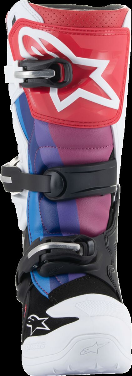 ALPINESTARS(MX) BOOT TECH7S W/B/RAINBOW 4 2015017-289-4