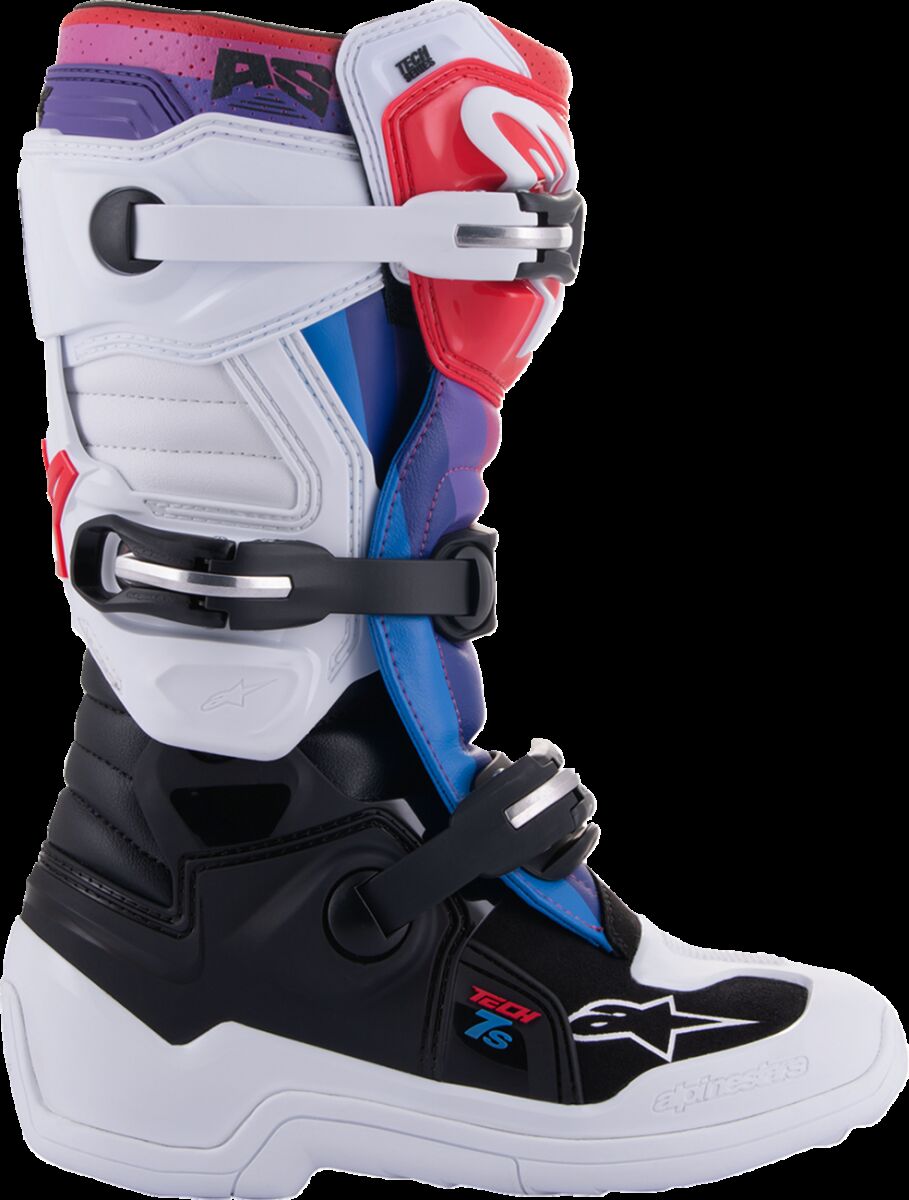 ALPINESTARS(MX) BOOT TECH7S W/B/RAINBOW 8 2015017-289-8
