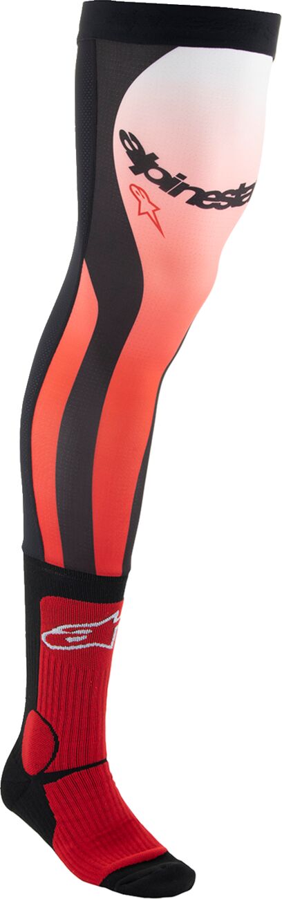 ALPINESTARS(MX) SOCK KNEE BRACE RED/WT SM 4701324-3012-SM