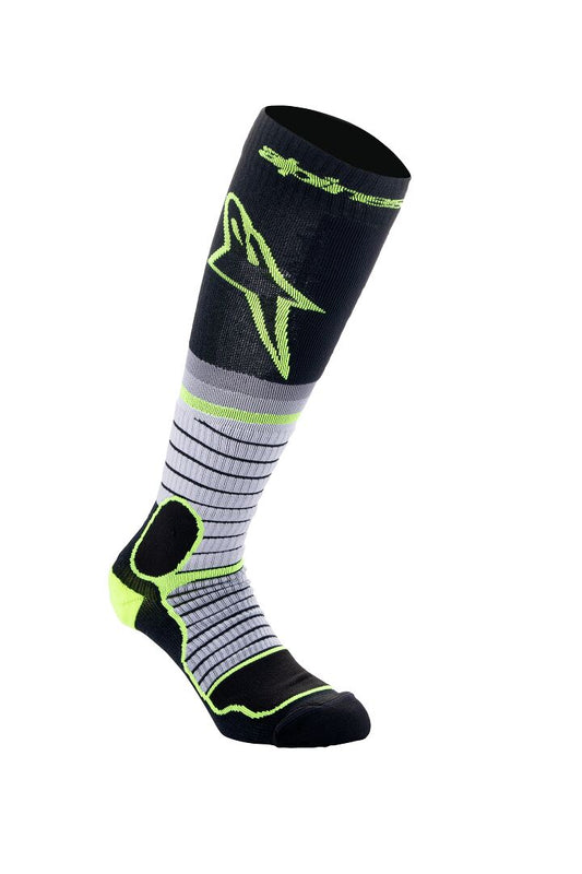 ALPINESTARS(MX) SOCK MX PRO BLK/GY/YLW S 4701524-175-S