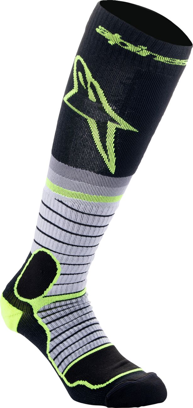 ALPINESTARS(MX) SOCK MX PRO BLK/GY/YLW L 4701524-175-L