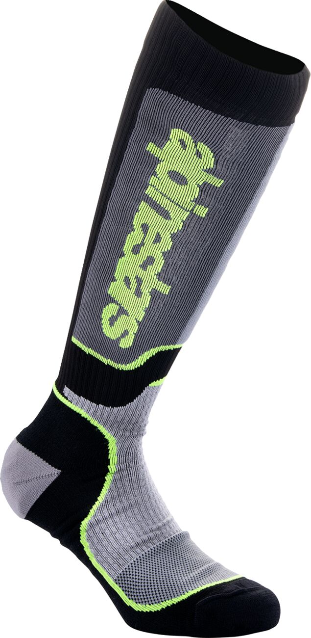ALPINESTARS(MX) SOCK YTH MX+ BLK/GY/YLW 4742324-175-M/L