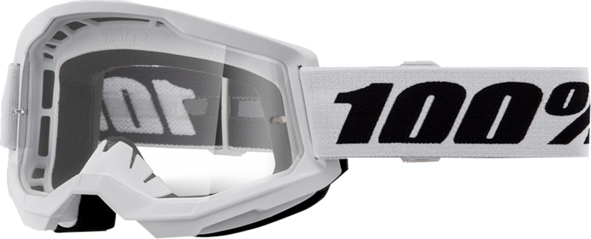100% GOGGLE STRATA 2 WHITE CLR 50027-00019