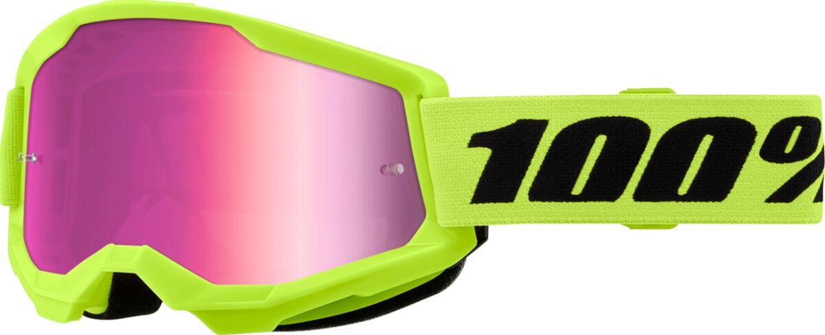 100% GOGGLE ST2 NEON YEL MR PK 50028-00016