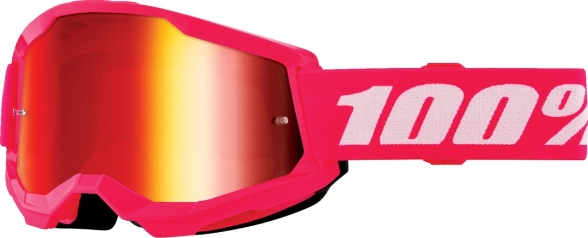 100% GOGGLE STRATA 2 JNR PINK MIR R 50032-00011
