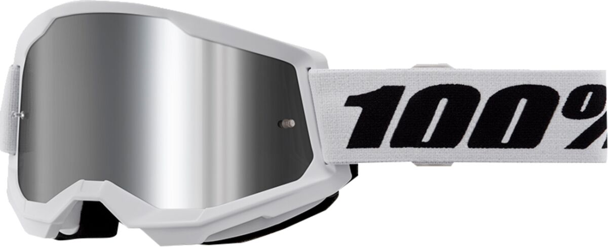 100% GOGGLE STRATA 2 JNR WHITE MIR 50032-00013