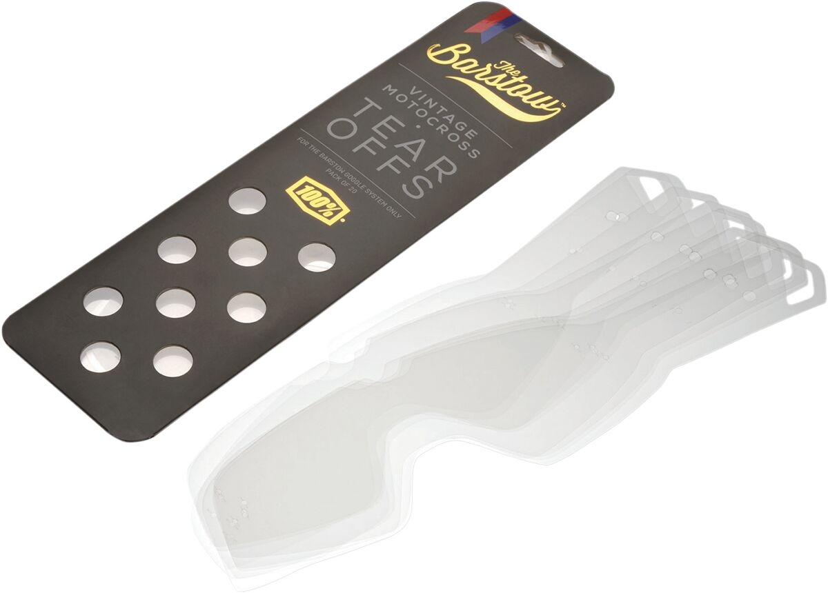 100% TEAR OFF 20-PACK FOR CLASSIC BARSTOW GOGGLES 59002-00001