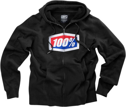 100% OFFICIAL FULL-ZIP HOODY BLACK SMALL 20032-00010