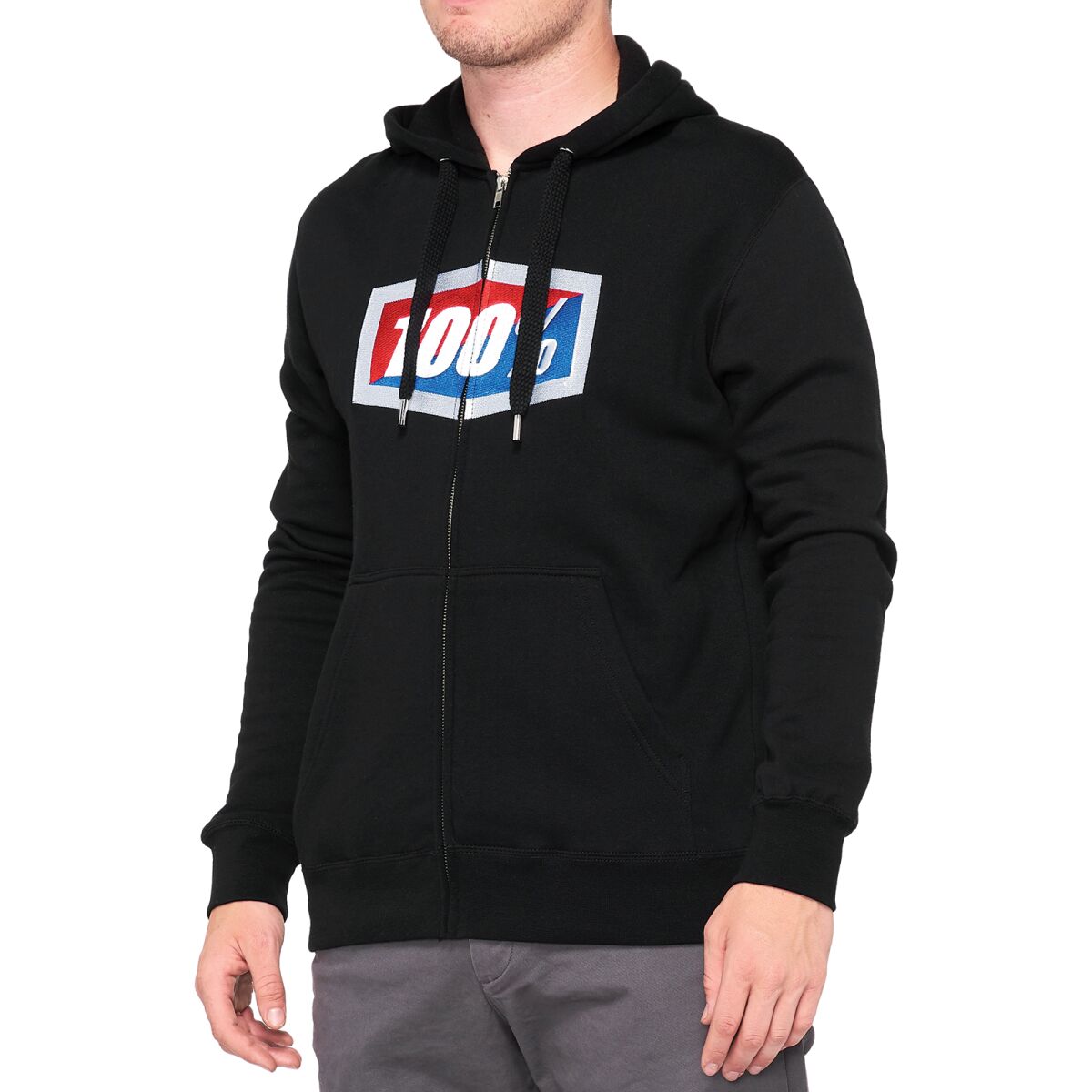 100% OFFICIAL FULL-ZIP HOODY BLACK XX-LARGE 20032-00014