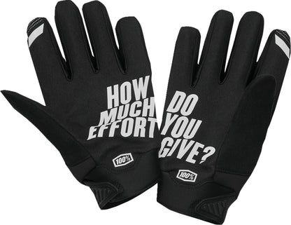 100% BRISKER COLD WEATHER GLOVES BLACK/GRAY MEDIUM 10003-00001