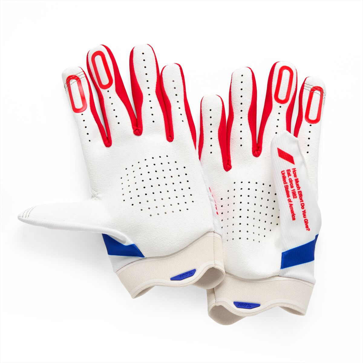 100% GLOVES ITRACK RED/WHITE/BLUE - 10044-00022